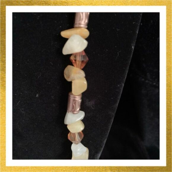 3/$20 Hand Crafted BEADED Natural CITRINE  "I Read Banned Banned Books" NECKLACE - Picture 3 of 3